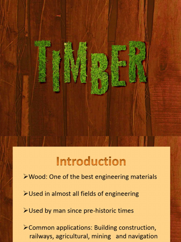 Timber: Essential Engineering Material | PDF | Wood | Lumber