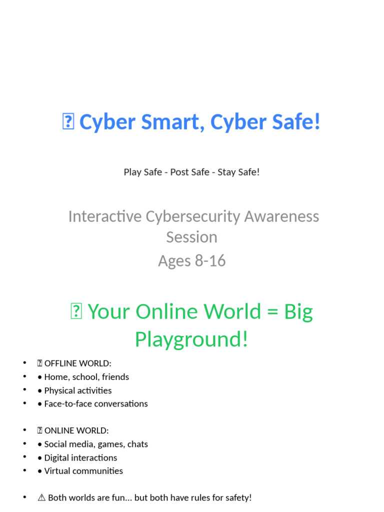 Cyber Smart Cyber Safe Presentation | PDF | Cybercrime | Computer Security