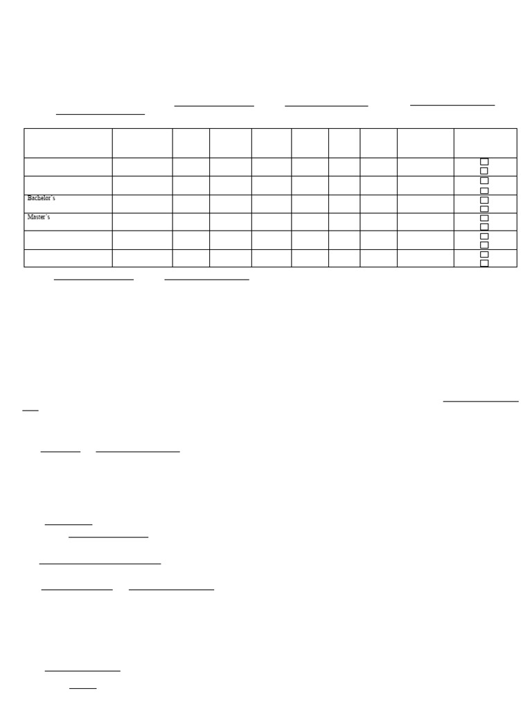 Degree Supplement Information Form | PDF | Vocational Education ...