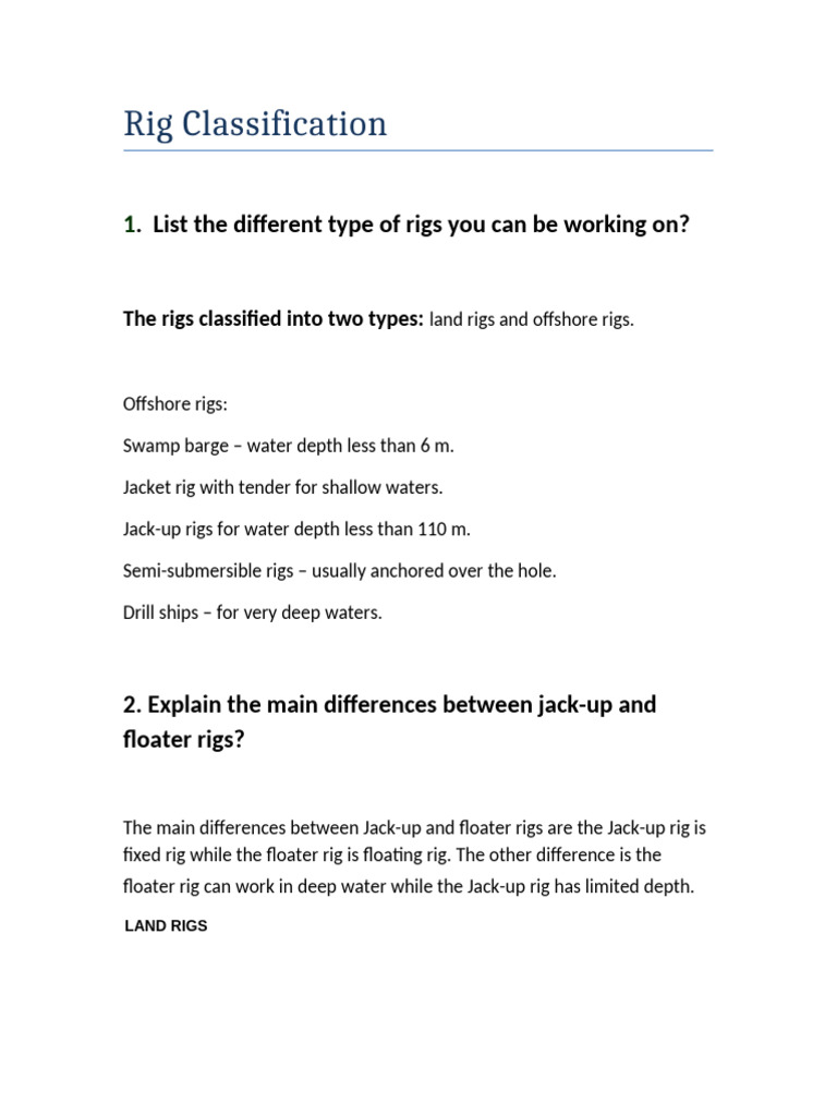 Inland Barge Rig Overview | PDF | Offshore Drilling | Drilling Rig
