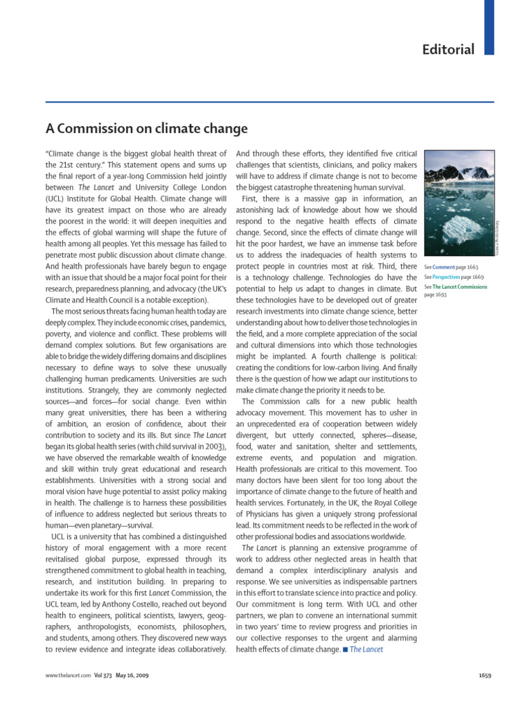 Managing Health Effects of Climate Change | PDF | Climate Change ...