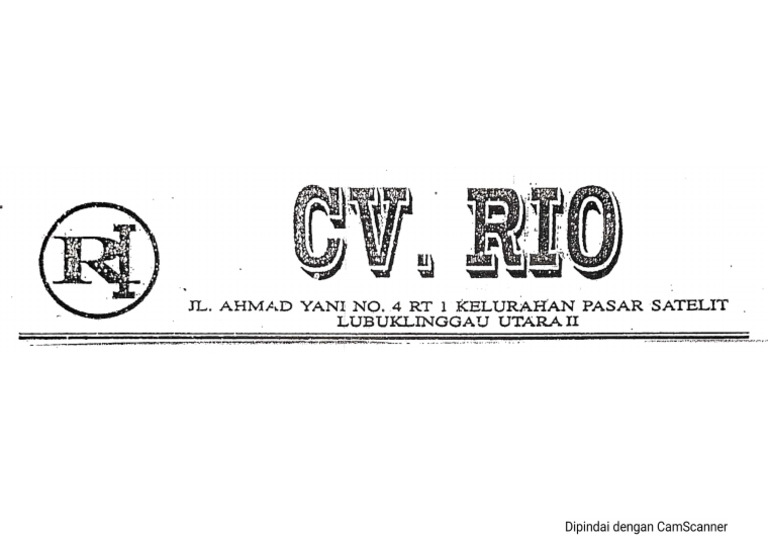Kop Cv. Rio | PDF