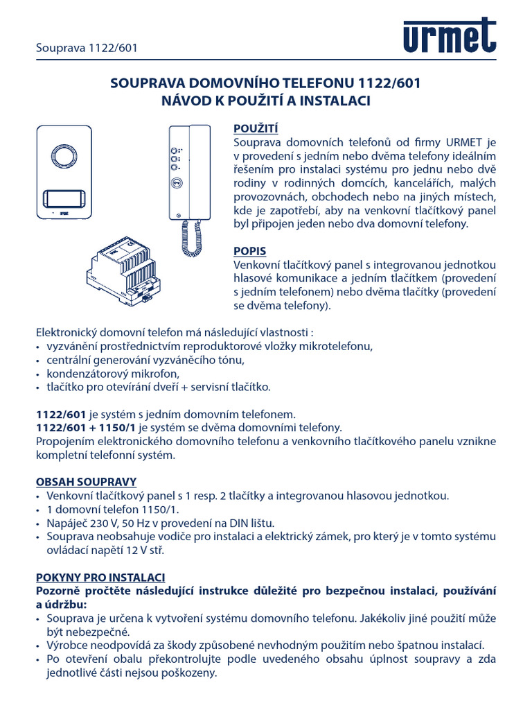 Navod 1122 601 | PDF