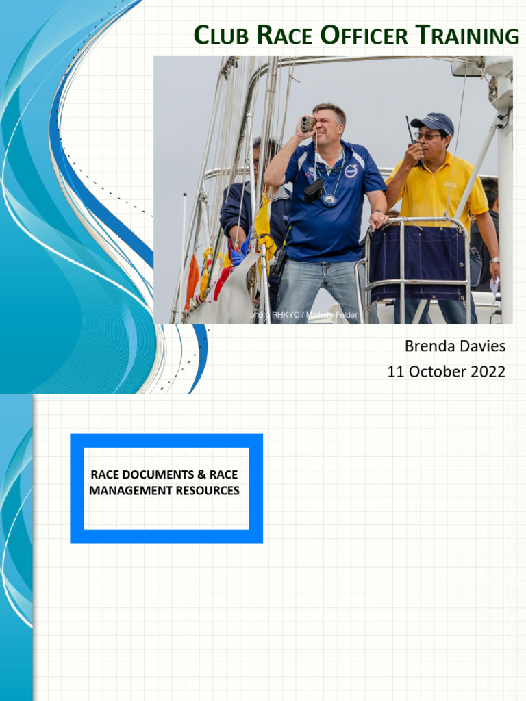 Race Officer Training Resources Guide | PDF | Sailing (Sport) | Water ...