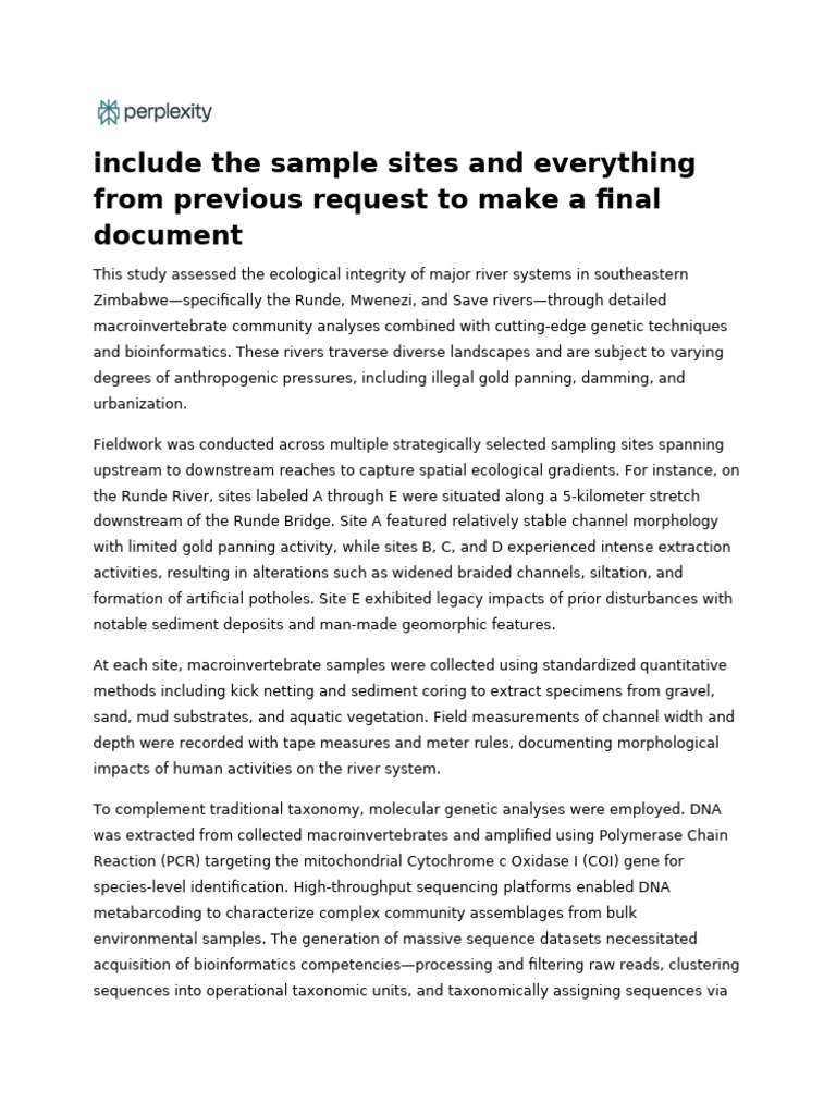 Include The Sample Sites and Everything From Previ | PDF | Biochemistry ...