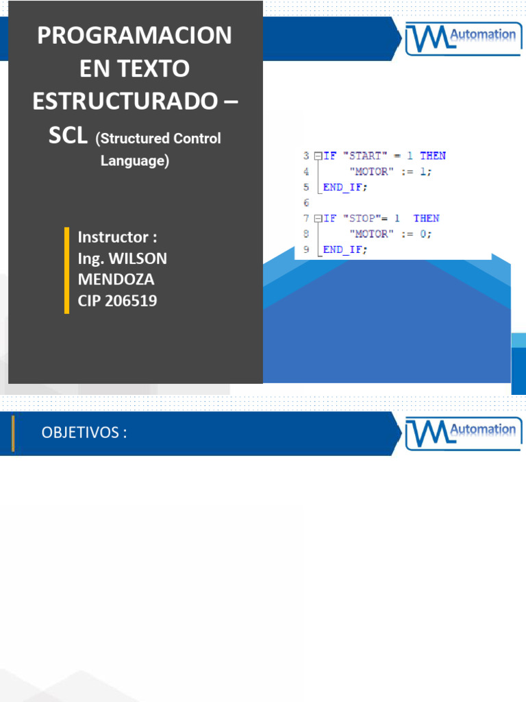Programación SCL en PLCs | PDF | Programación | Programa de computadora