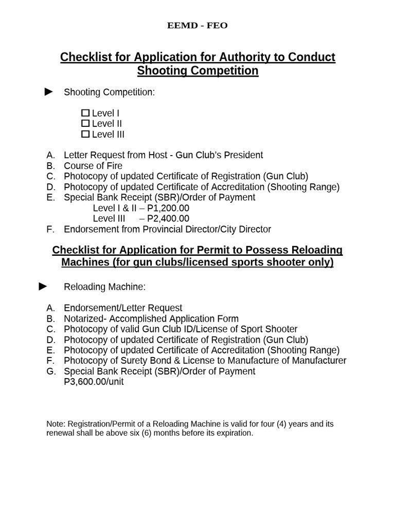 Application For Shootingcompetition and Reloading Machine | PDF