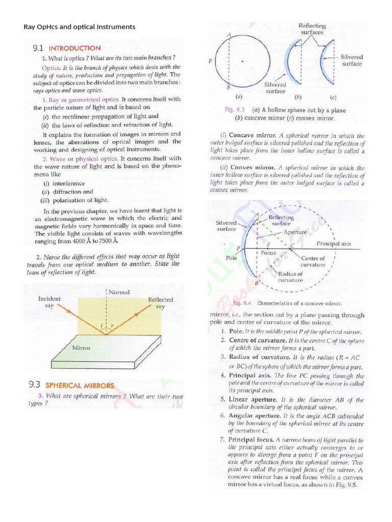 Ray OpHcs and Optical Instruments | PDF
