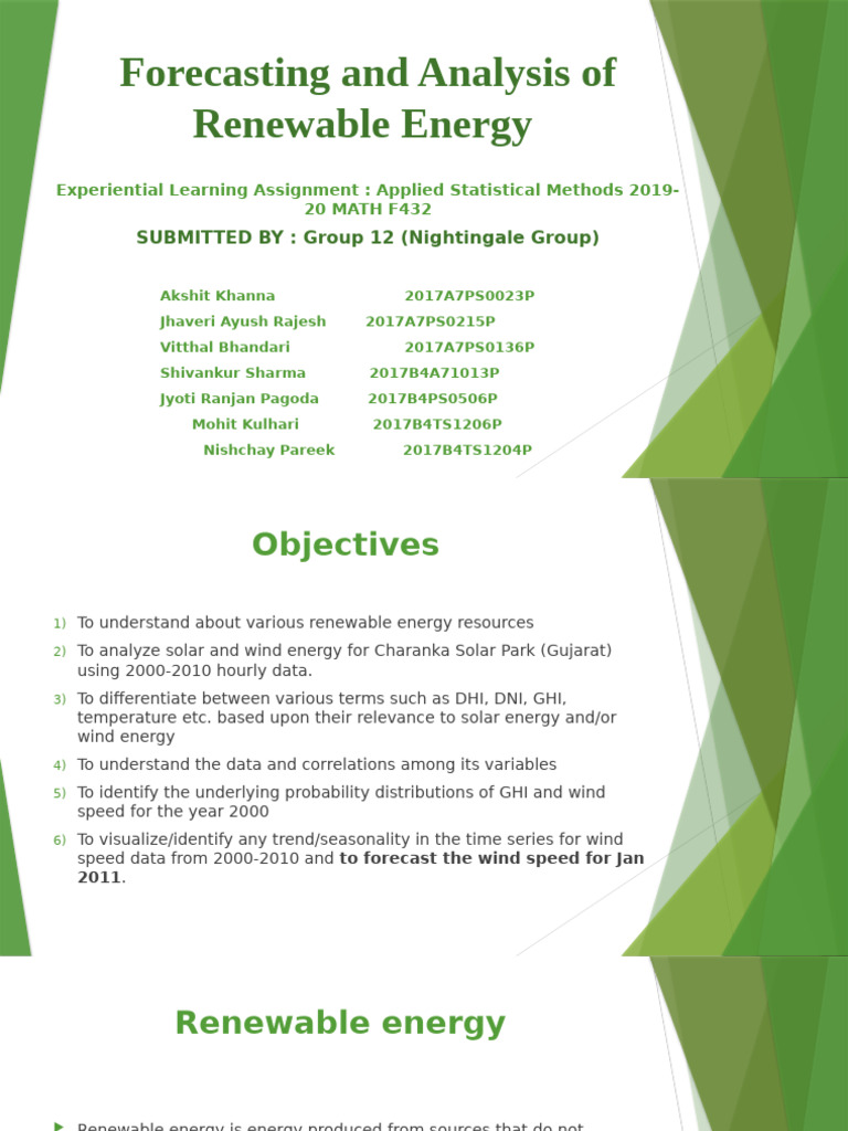 Renewable Energy Forecasting Analysis | PDF | Akaike Information ...