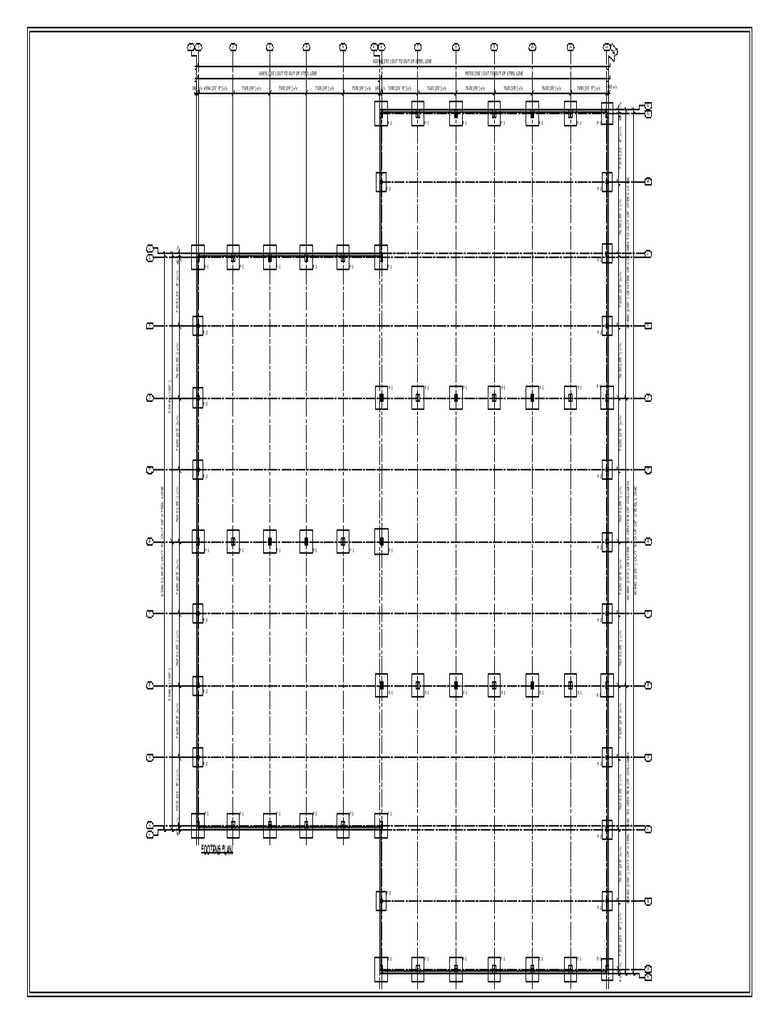 Steel Line and Footing Plan Details | PDF