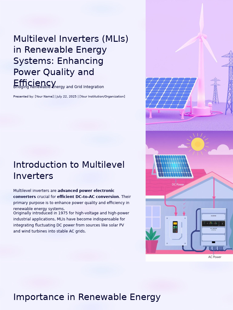 Multilevel Inverters in Renewable Energy | PDF | Power Inverter ...