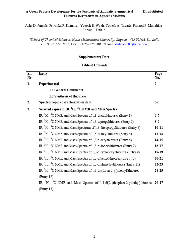 A Green Process Development For The Synthesis of Aliphatic Symmetrical ...