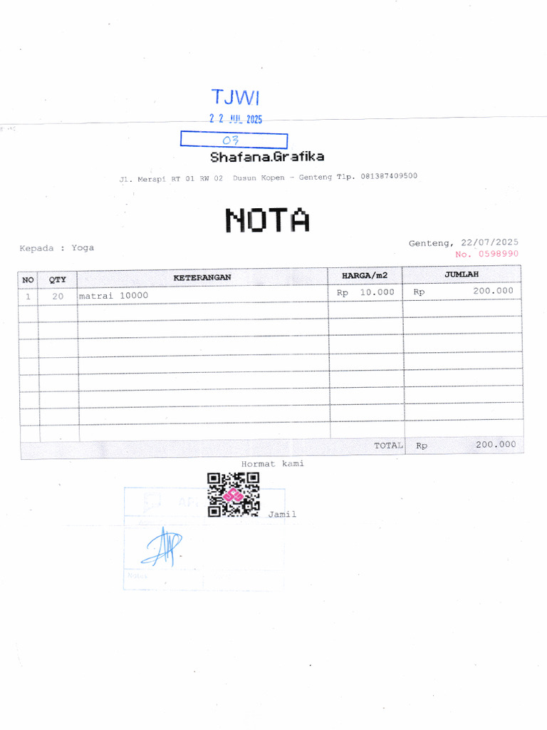 Nota Materai | PDF