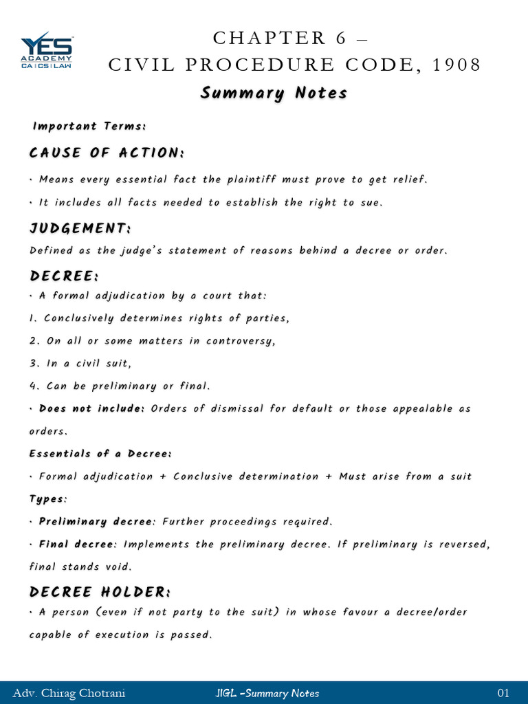CPC Summary Notes | PDF