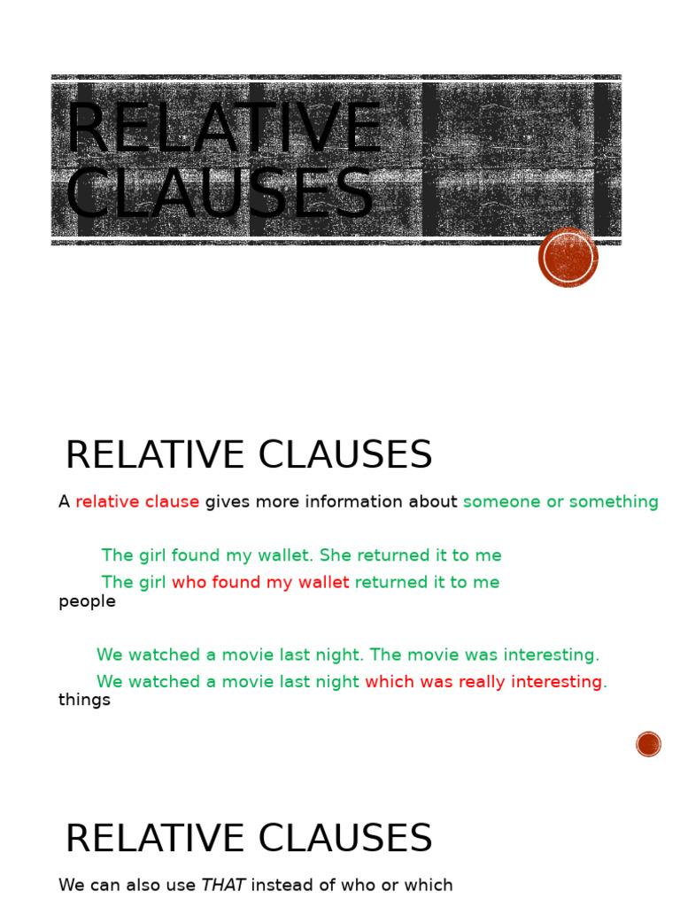 Understanding Relative Clauses | PDF | Grammar | Syntax