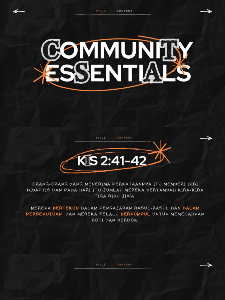 Community Essentials | PDF