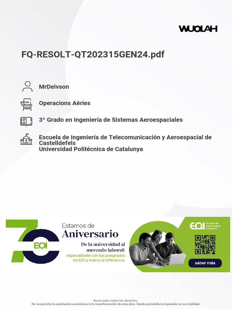 FQ RESOLT QT202315GEN24 Aerodinamica | PDF | Troposfera | Aviación