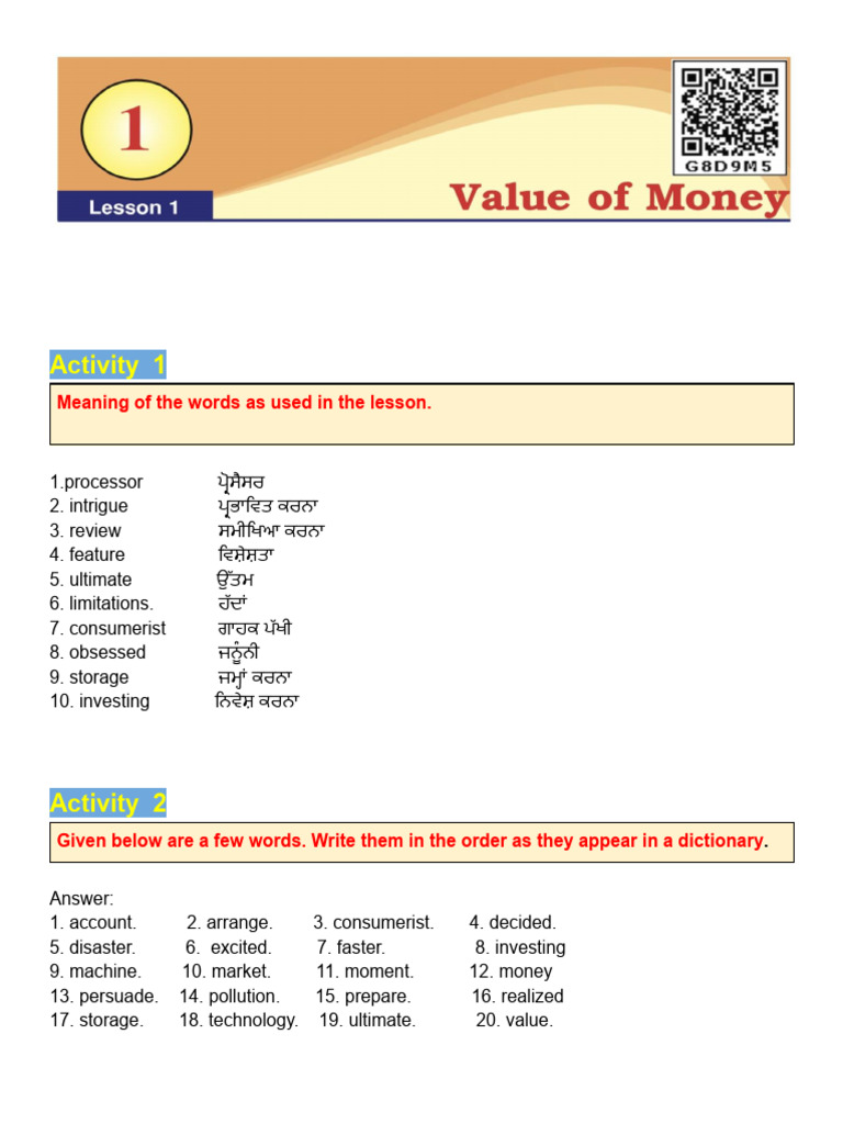 Class 8 English Grammar Activities | PDF | Verb | Object (Grammar)