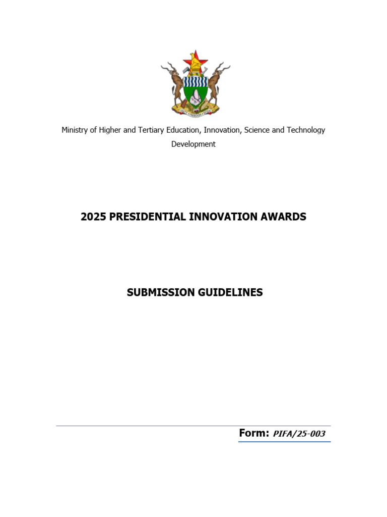2025 Presidential Innovation Awards Guide | PDF