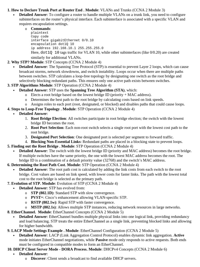Understanding STP for Network Stability | PDF | Networks | Computer ...