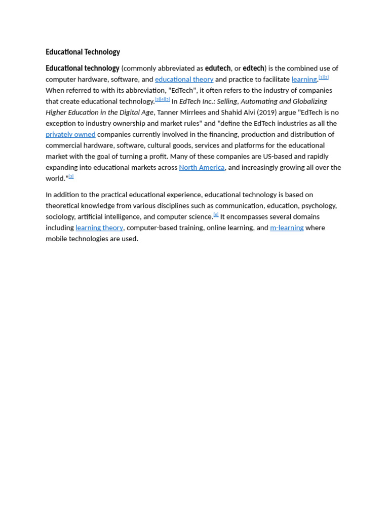 Understanding Educational Technology | PDF