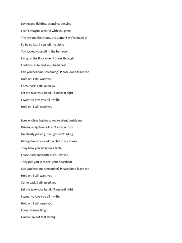Bring Me Back | PDF