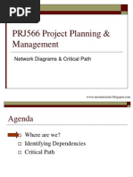 PRJ566 Project Planning & Management: Network Diagrams & Critical Path