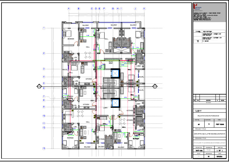 4th Floor TV & Intercom Layout Plan | PDF