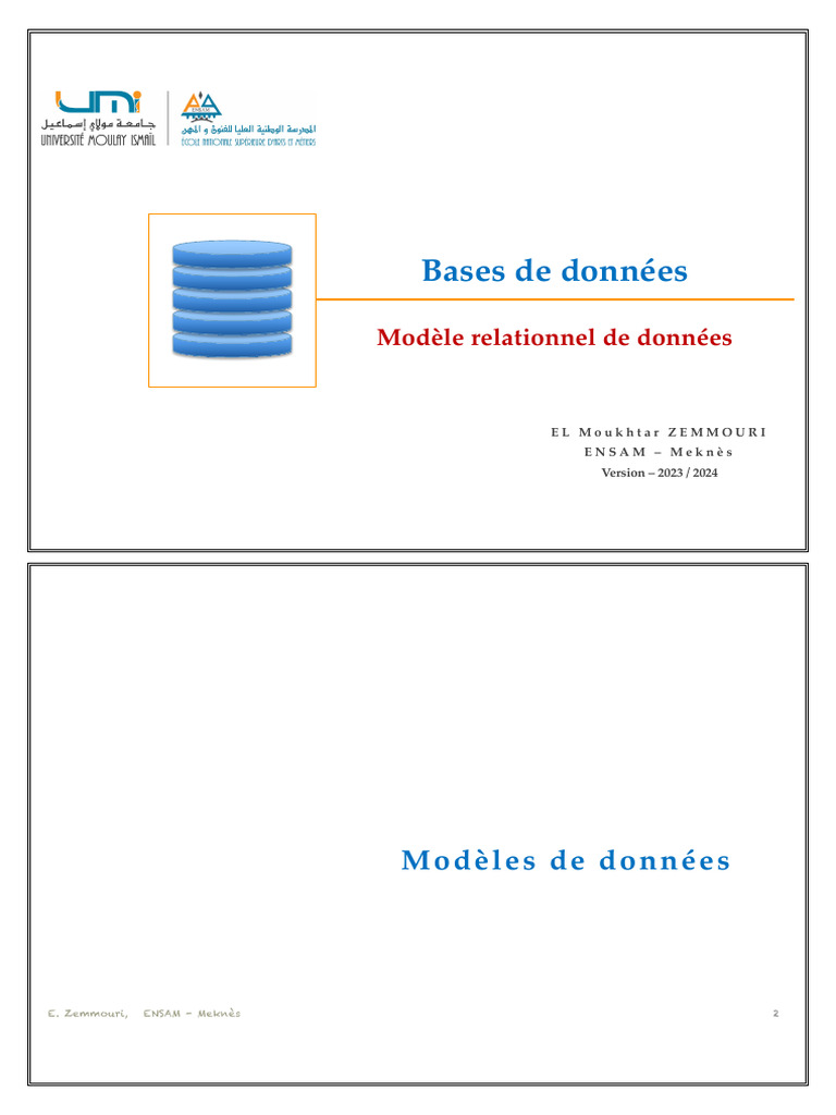 Modèle relationnel en SQL | PDF | SQL | Bases de données