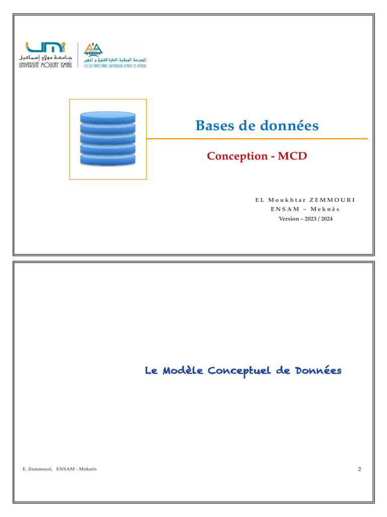 Modèle Conceptuel de Données (MCD) | PDF | Informatique