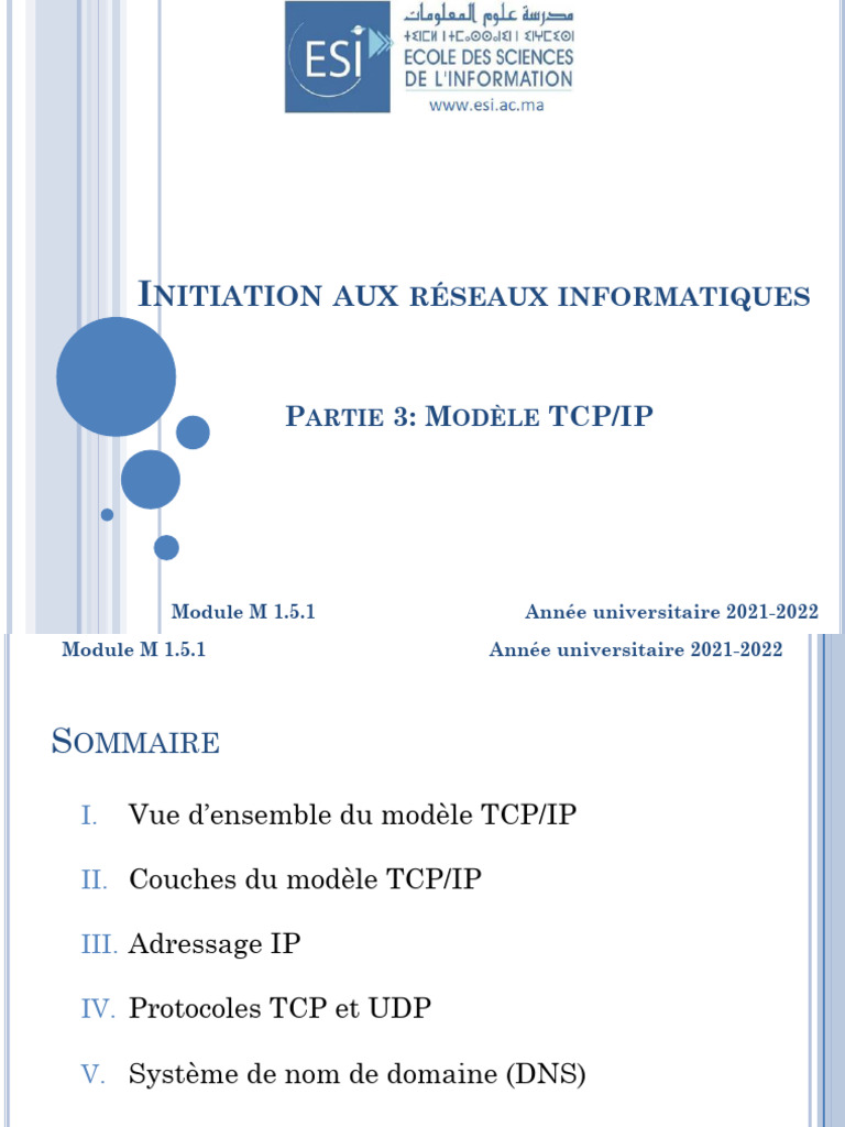Modèle TCP/IP : Introduction et Couches | PDF | Protocole de contrôle ...