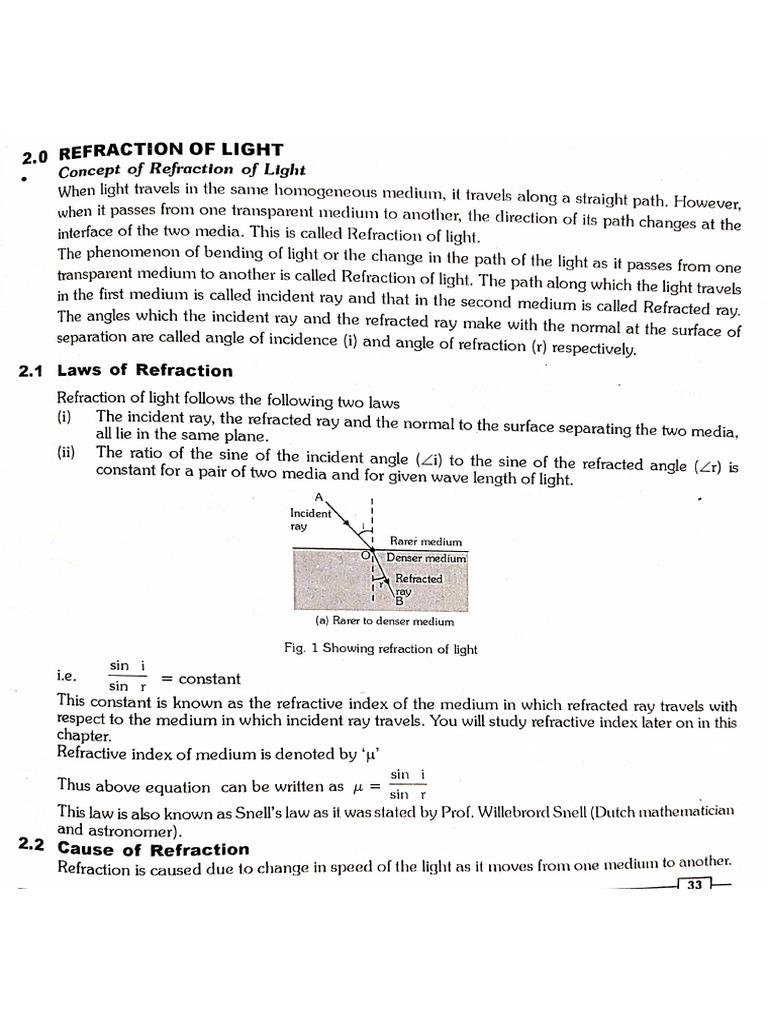 Light STD 10 Notes | PDF