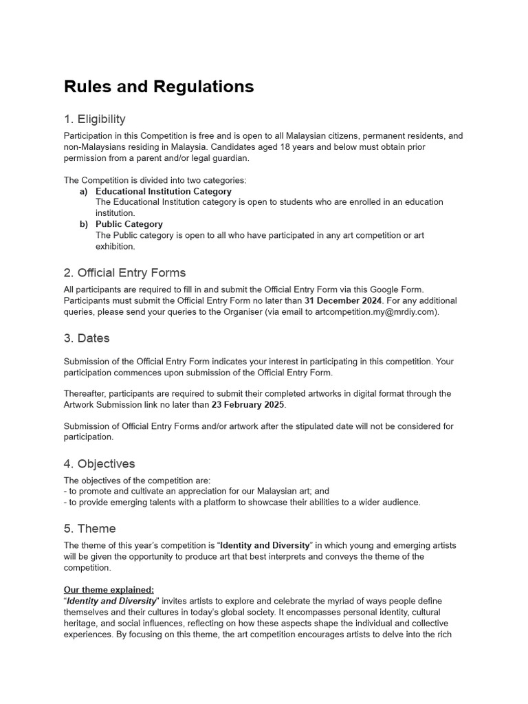 Rules and Regulations | PDF | Justice | Crime & Violence