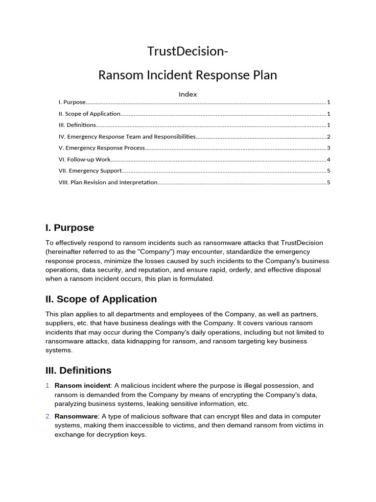 Ransom Incident Response Plan Guide | PDF | Ransomware | Computer Security