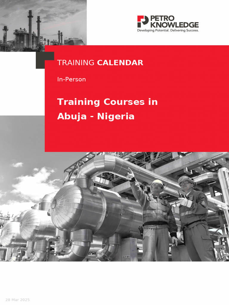 PetroKnowledge 2025 Training Calendar | PDF