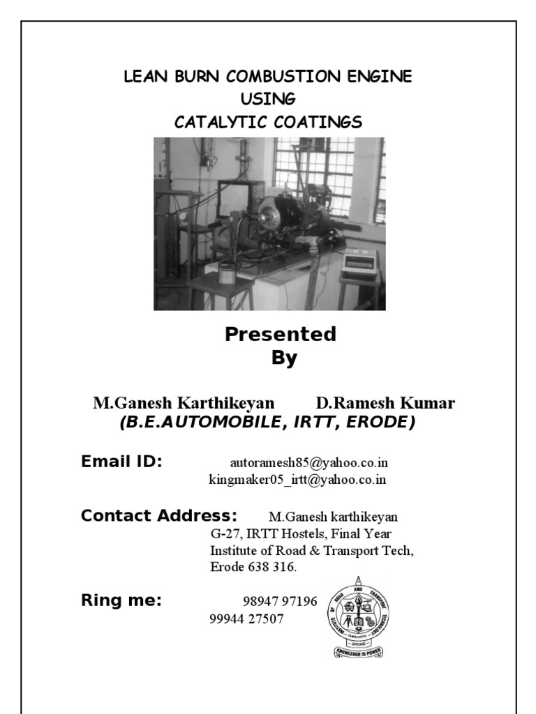 6. Lean Burn Combustion Engine Combustion Internal Combustion Engine