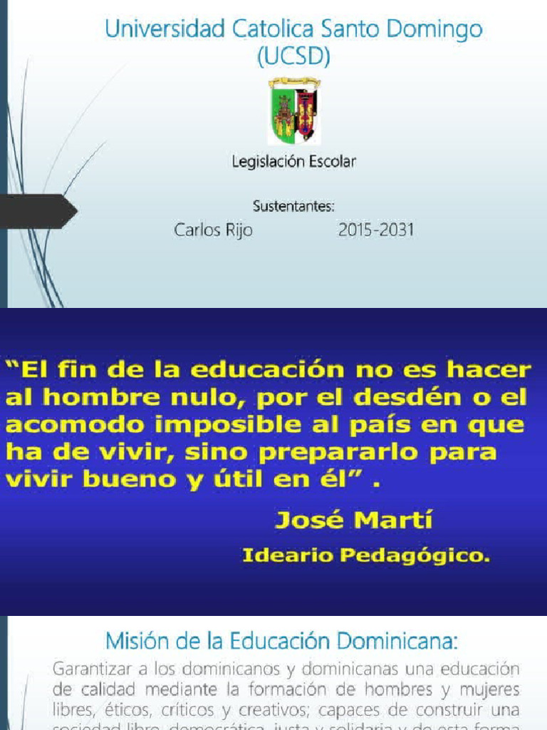 Bases Legales de La Educación Dominicana - 20250514 - 084237 | PDF