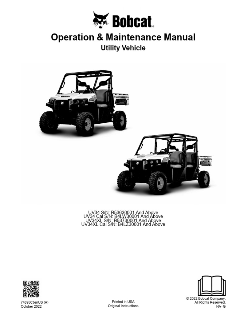 UV34 Utility Vehicle Operation Manual | PDF | Tire | Trailer (Vehicle)