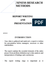 Report Writing and Presentation