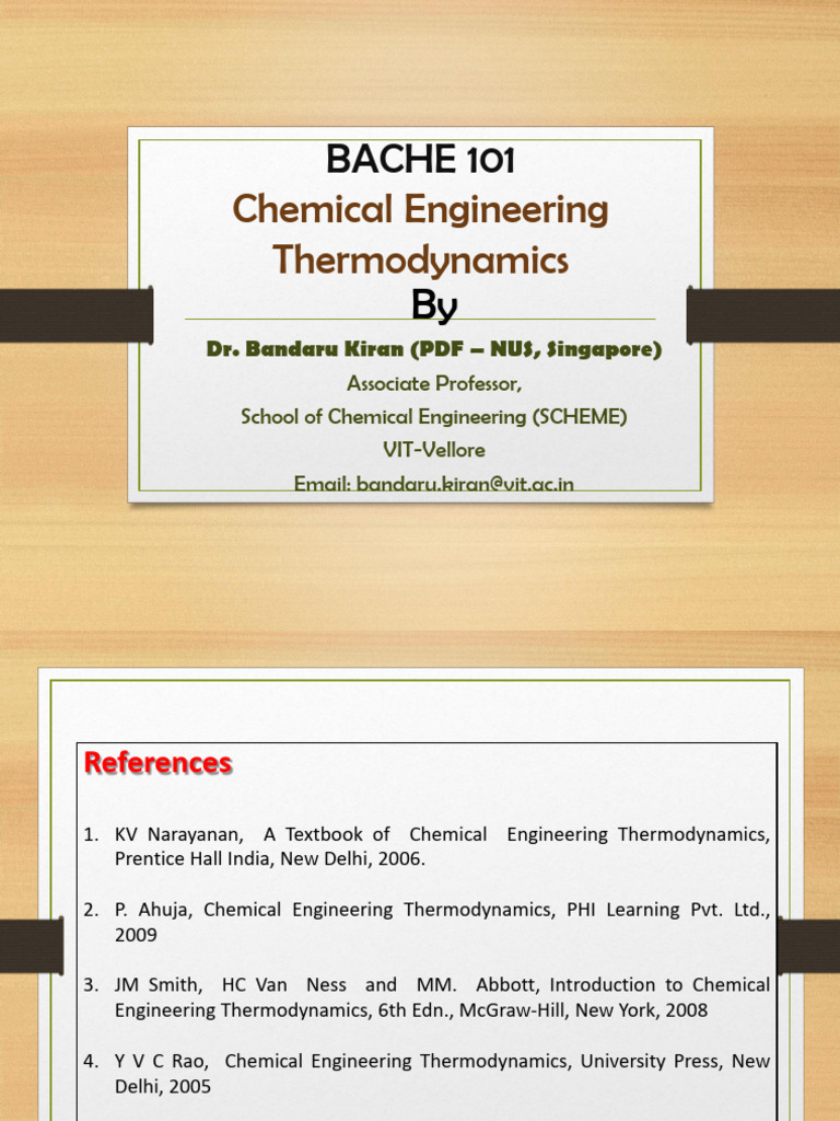 Chemical Engineering Thermodynamics Guide | PDF | Enthalpy | Gases