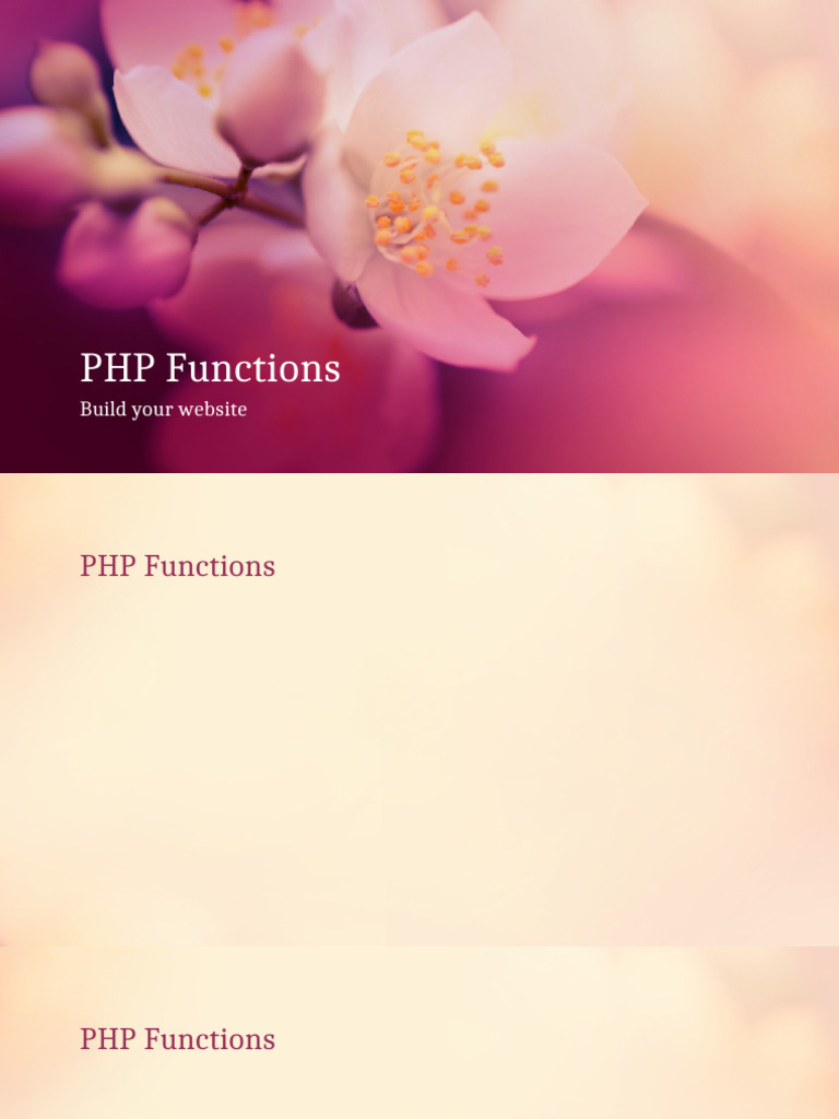 PHP Functions: Adding Parameters Guide | PDF