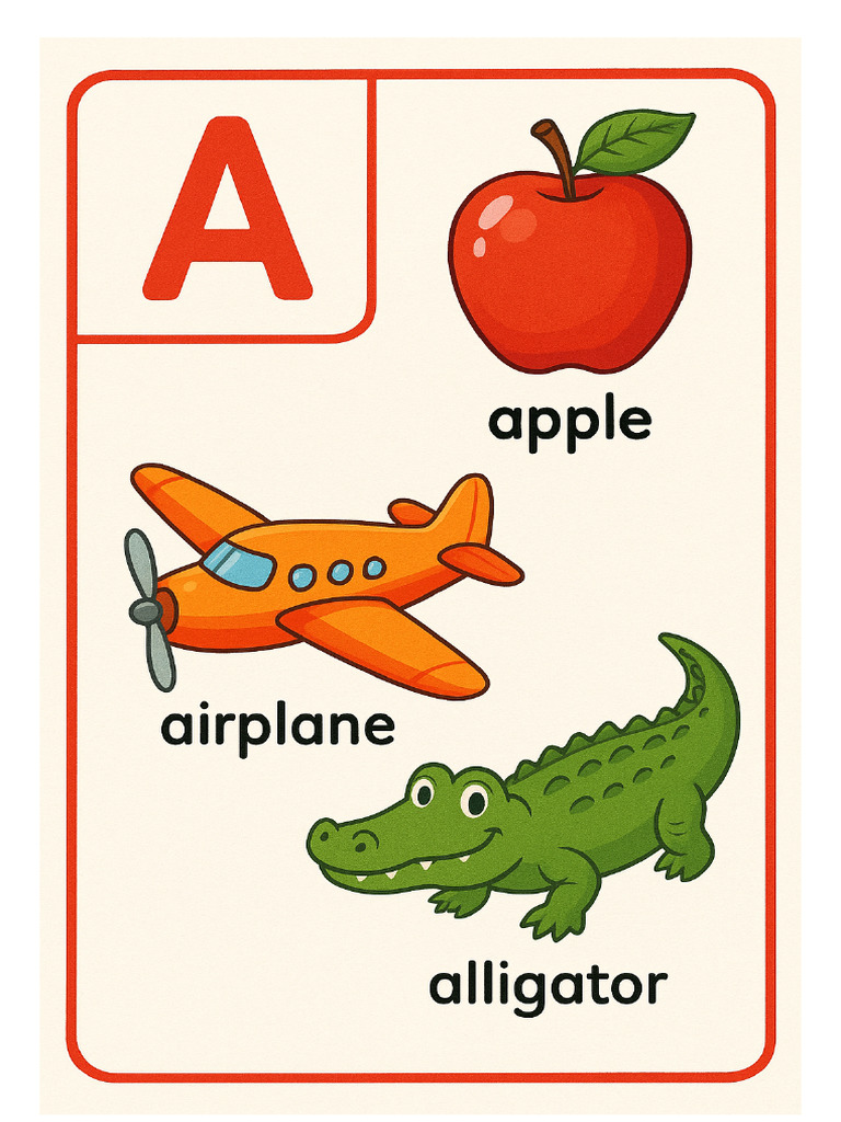 Alphabet Flashcard A | PDF