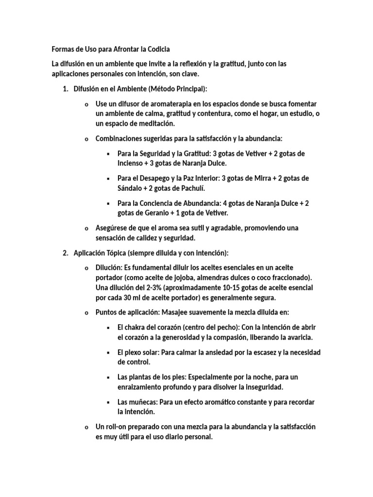Formas de Uso para Afrontar La Codicia9 | PDF | Las emociones | Autoestima