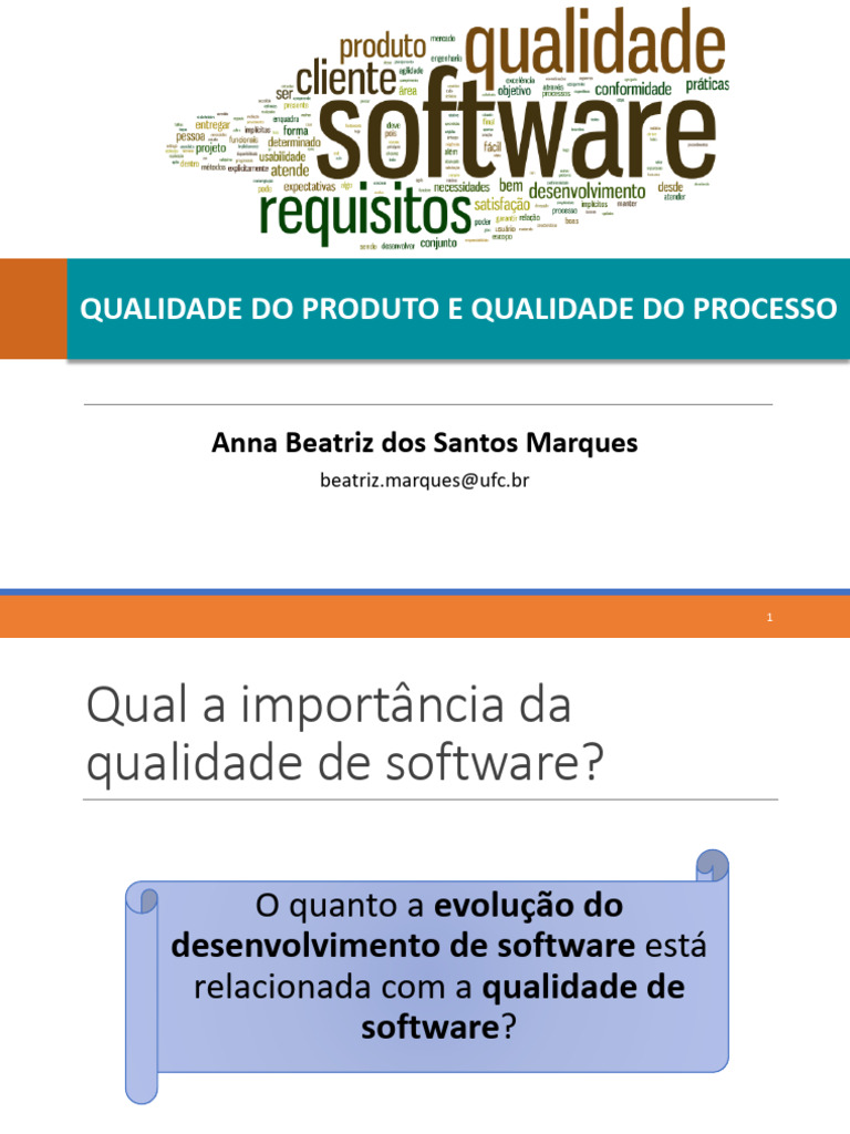 Qualidade de Software: Processo e Produto | PDF | Qualidade (negócios ...