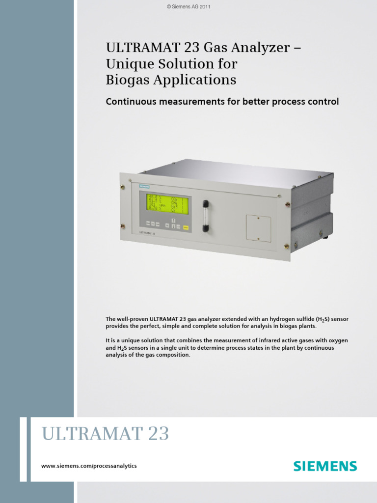 ULTRAMAT 23 Biogas Gas Analyzer | PDF | Biogas | Chemistry