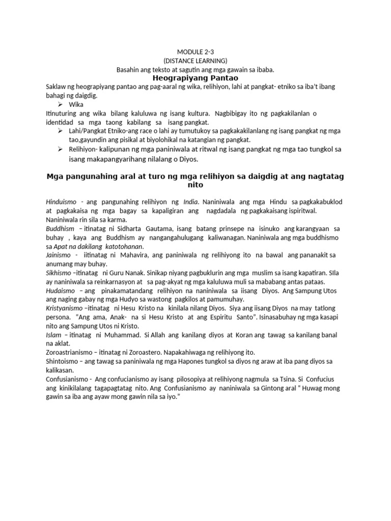 1st Quarter Module 2 3 | PDF