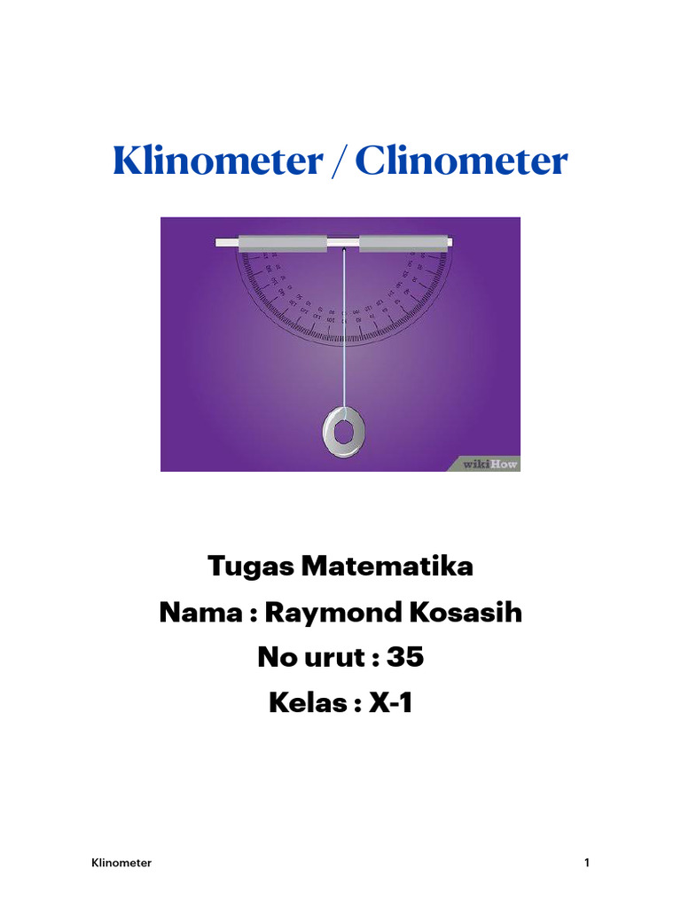 Membuat Klinometer Sederhana | PDF