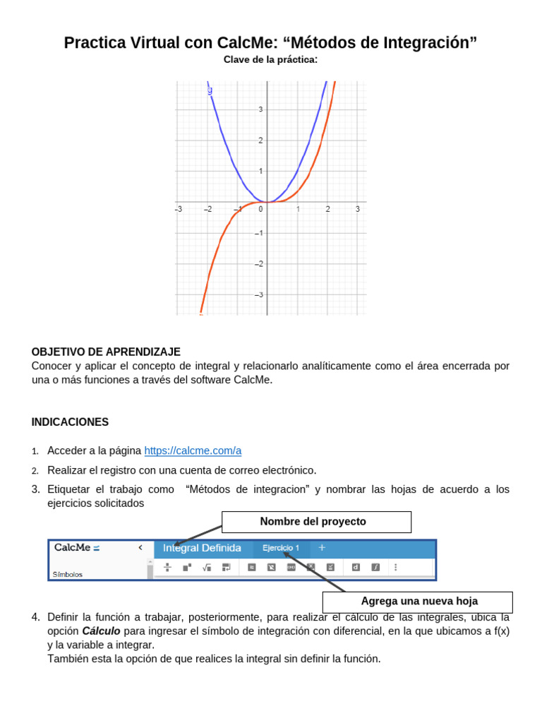 Práctica de Integración con CalcMe | PDF | Integral | Matemáticas