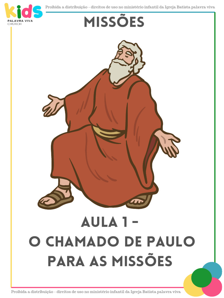 Transformação de Saulo em Paulo para Crianças | PDF | Apóstolo Paulo ...