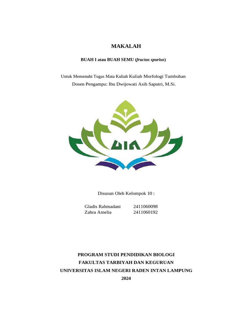 Morfologi dan Penggolongan Buah Semu | PDF